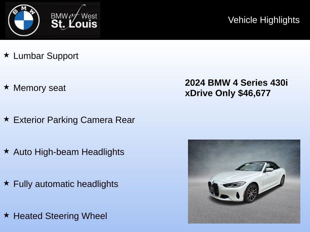 Used 2024 White BMW 430i xDrive image 16