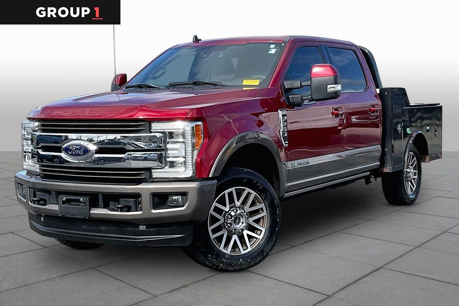 Used 2019 Ruby Red Metallic Tinted Clearcoat/Stone Gray Ford King Ranch image 1
