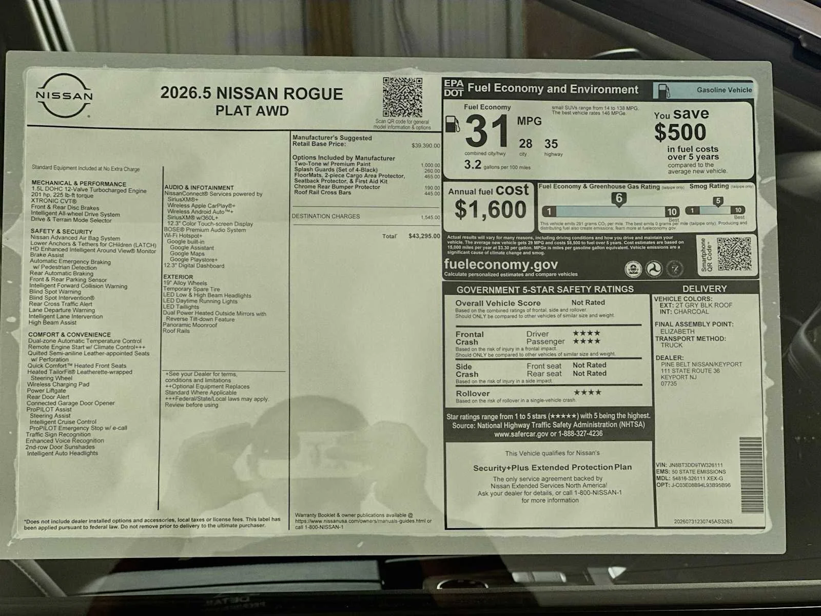 New 2026 Boulder Gray Pearl/Super Black Nissan Platinum image 6