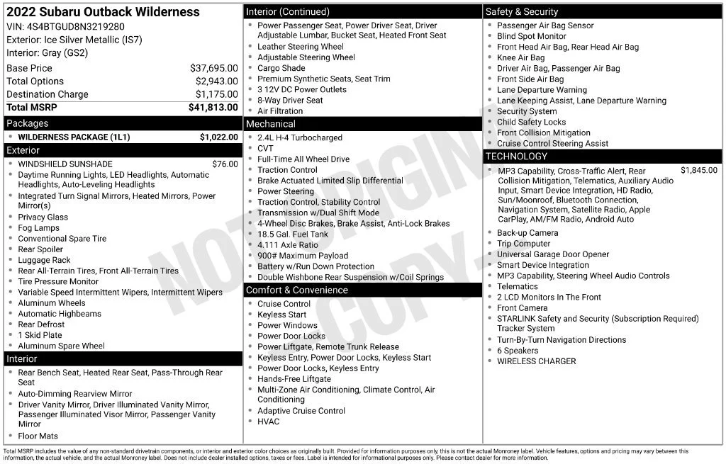 Used 2022 Silver Subaru Wilderness image 5