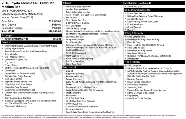 Used 2016 Gray Toyota SR5 image 8