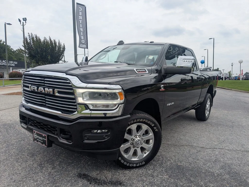 Used 2023 Diamond Black Crystal Pearlcoat Ram Laramie image 1