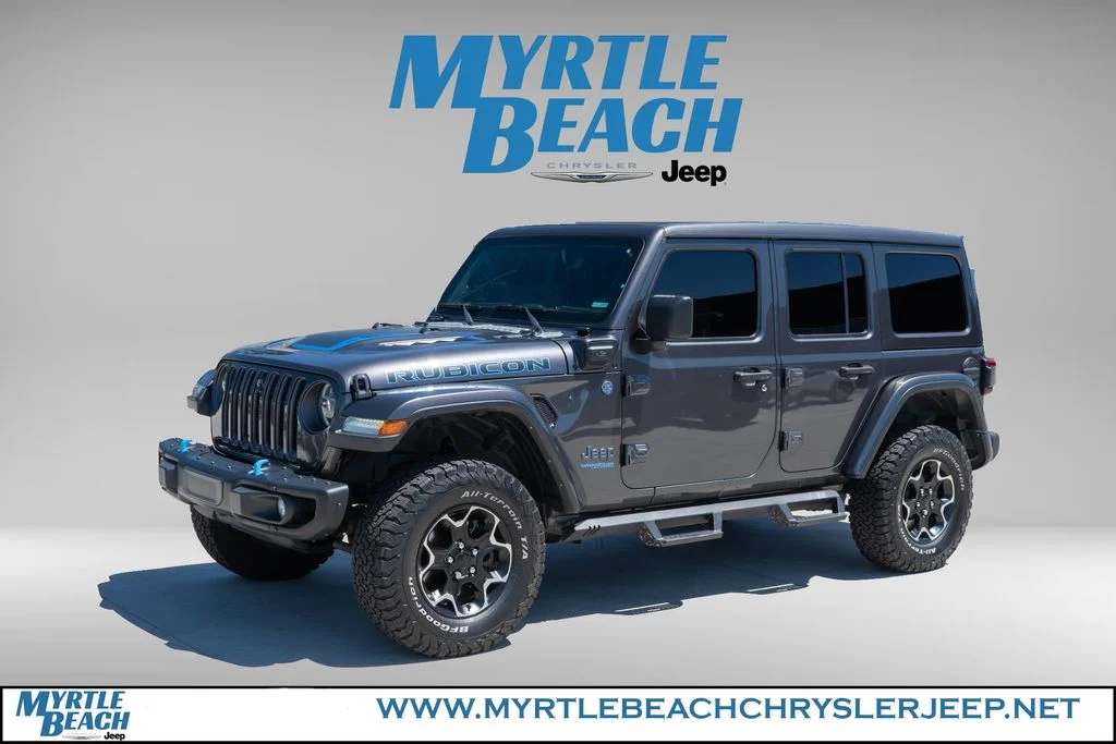 Used 2021 Granite Crystal Metallic Clearcoat Jeep Unlimited Rubicon 4xe image 2