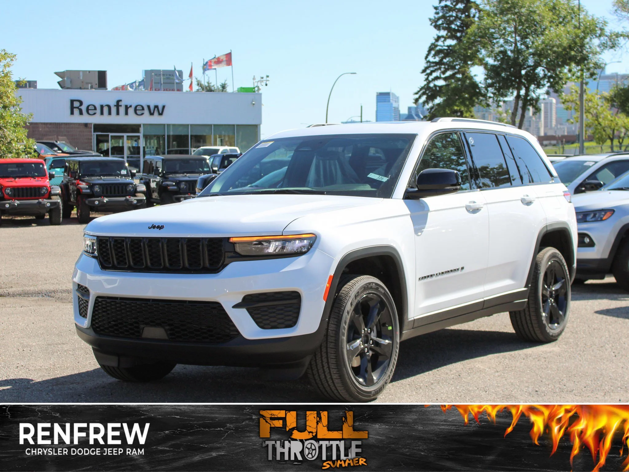 New 2025 White Jeep Altitude* 4x4, Sunroof, Trailer Tow Pkg, Heated Leather image 1