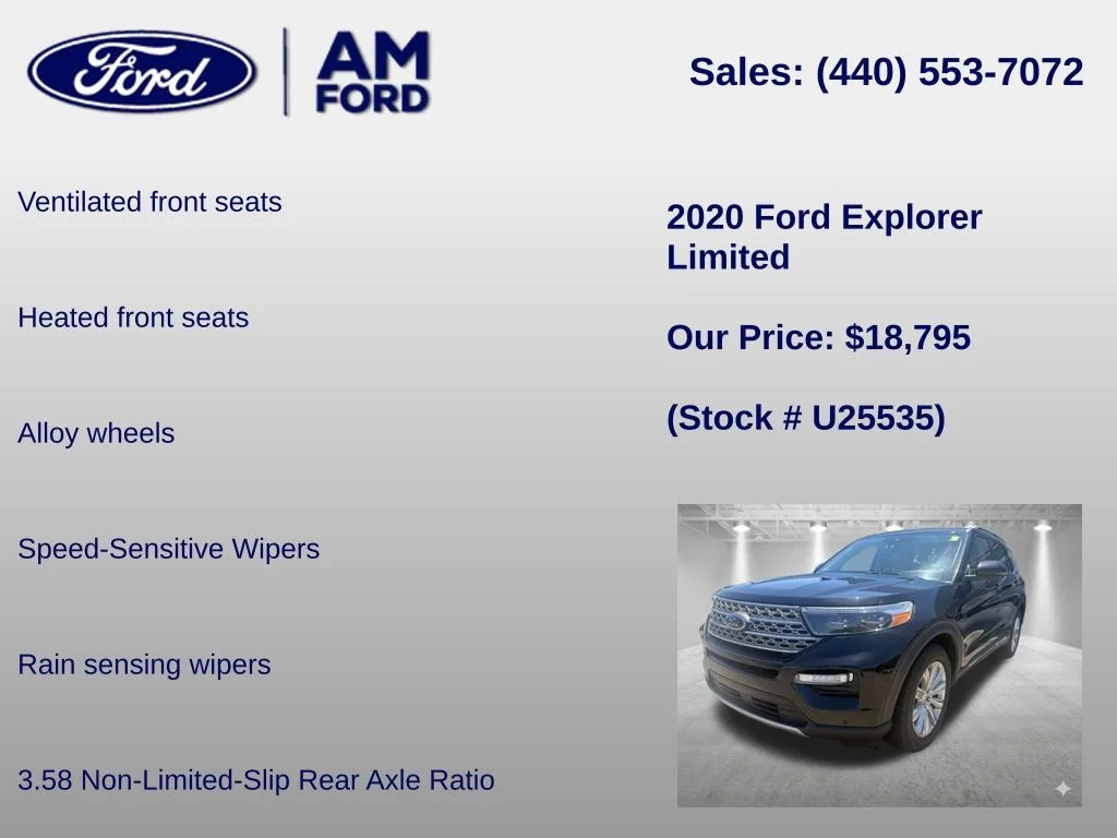Certified Used 2020 Black Metallic Ford Limited image 30