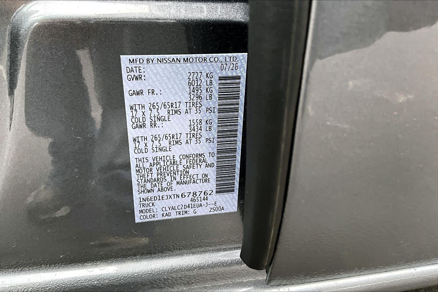 New 2026 Gun Metallic Nissan SV image 18