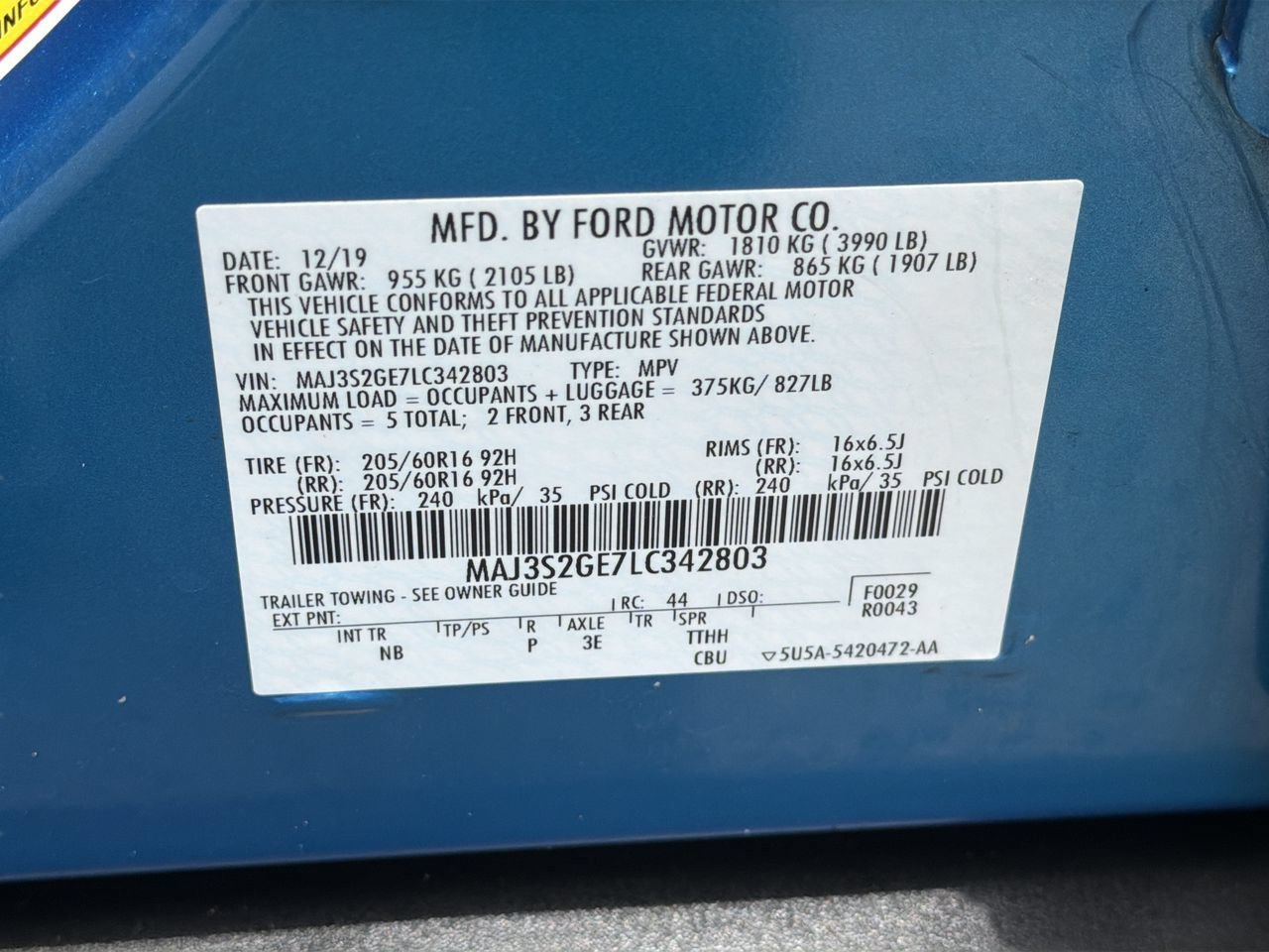 Used 2020 Blue Candy Ford SE image 34