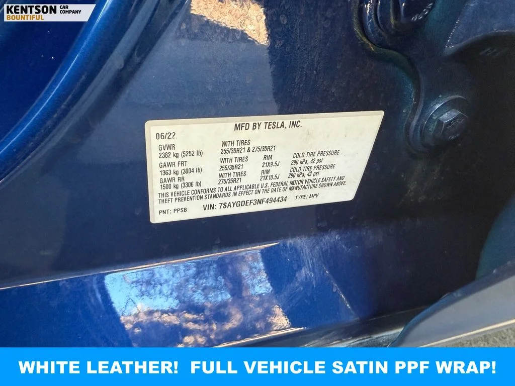 Used 2022 Blue Tesla Performance image 34