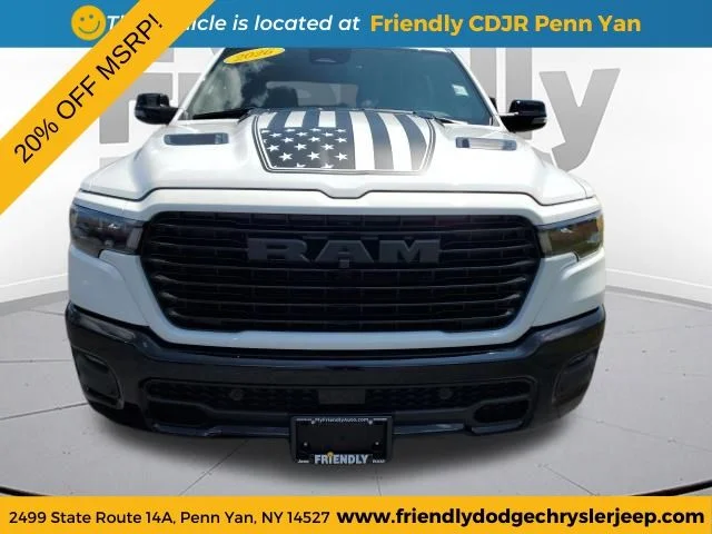 New 2026 Bright White Clear-Coat Exterior Paint RAM Laramie image 8