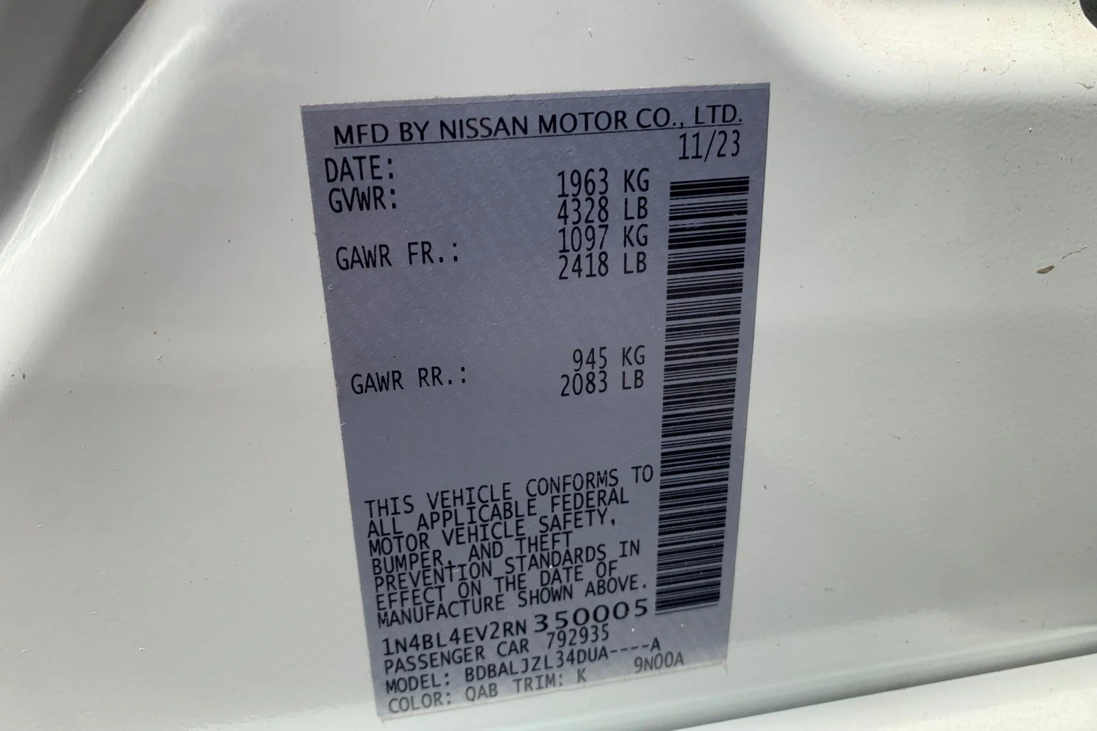 Used 2024 White Nissan 2.5 SL image 34
