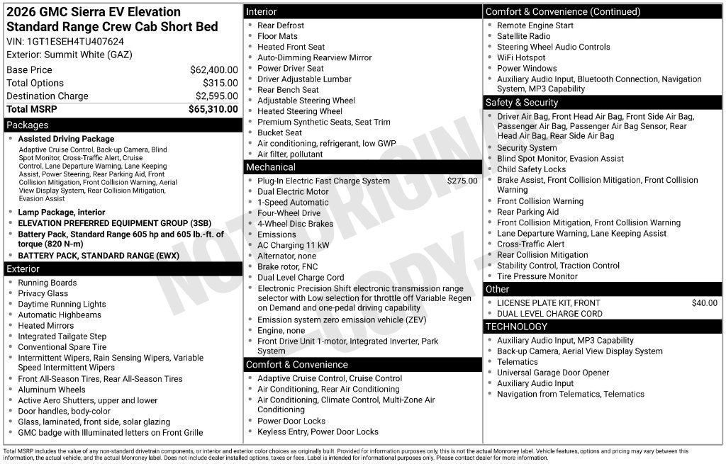 2026 GMC Sierra EV Elevation - Photo 35