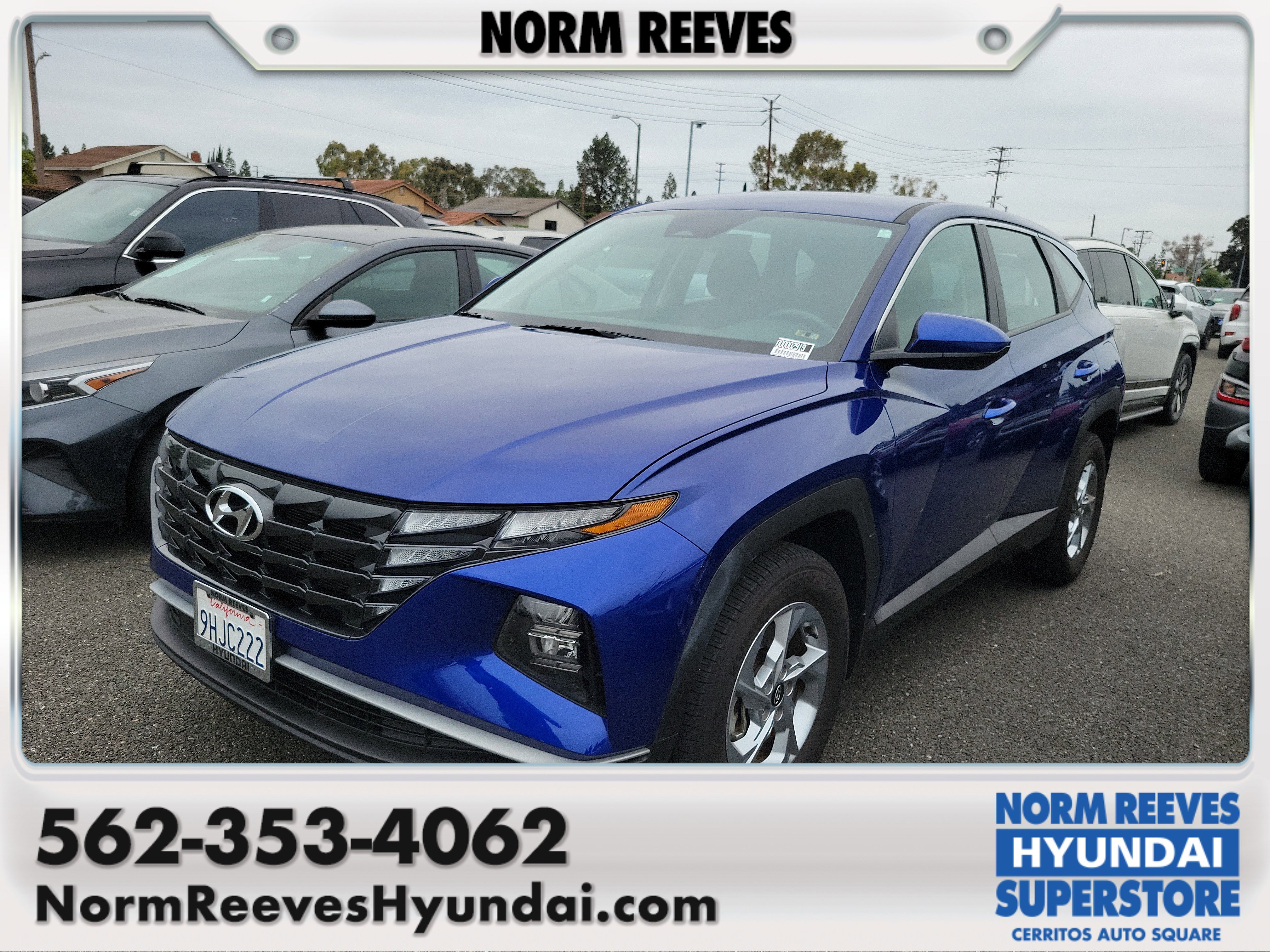 Certified Used 2023 Intense Blue Hyundai SE image 1