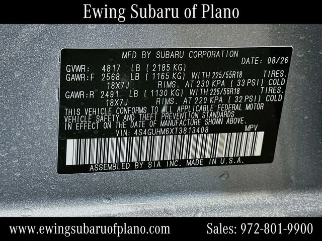 New 2026 ICE SILVER METALLIC Subaru Limited image 32