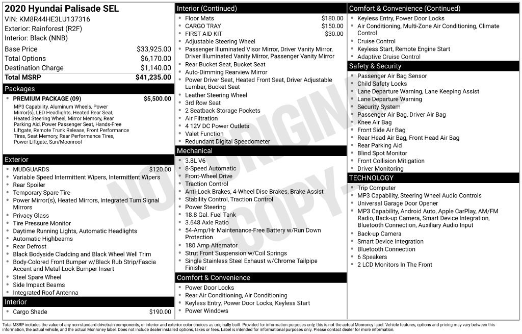Used 2020 Green Hyundai SEL image 1