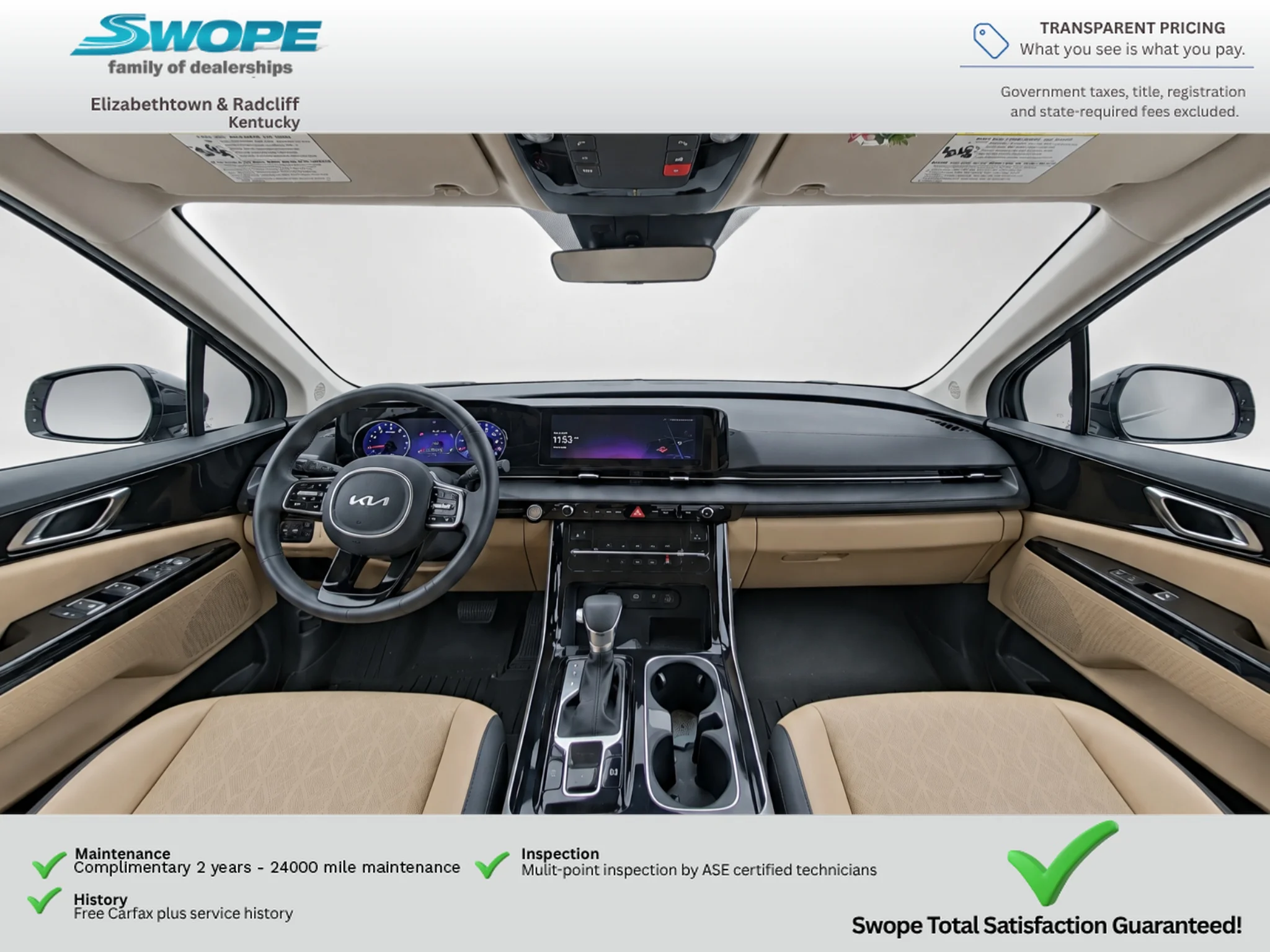 Used 2024 Aurora Black Pearl Kia EX image 12