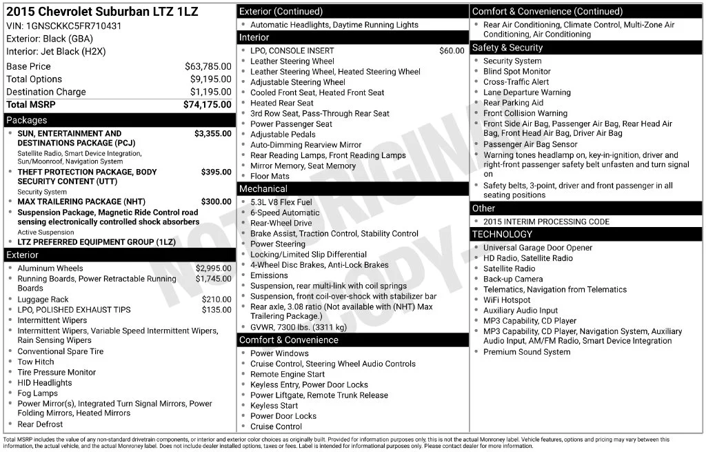Used 2015 Black Chevrolet LTZ image 2