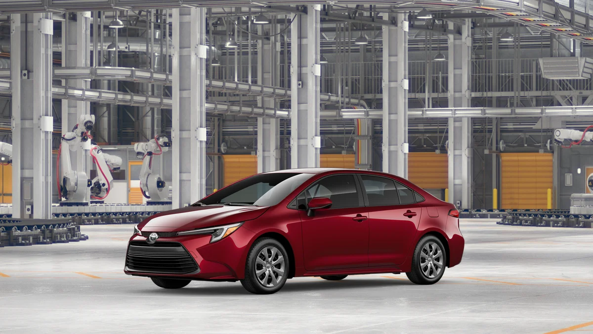 New 2027 Ruby Flare Pearl Toyota Hybrid LE image 2