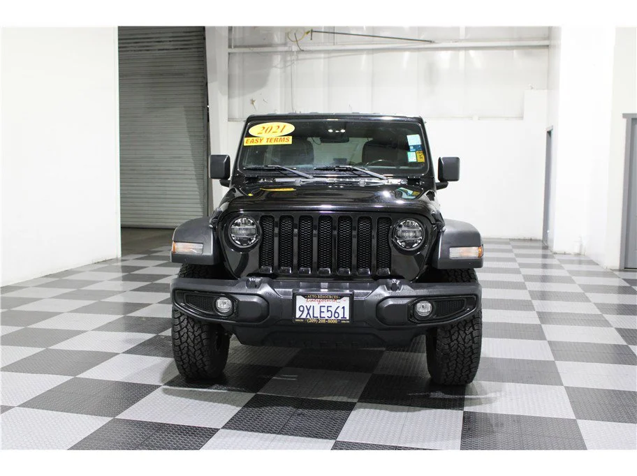 Used 2021 Black Clearcoat Jeep Unlimited Willys image 2