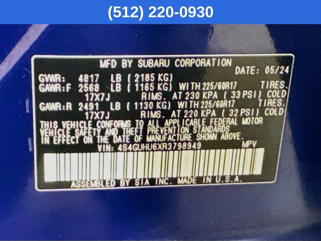 Certified Used 2024 Blue Subaru Wilderness image 41