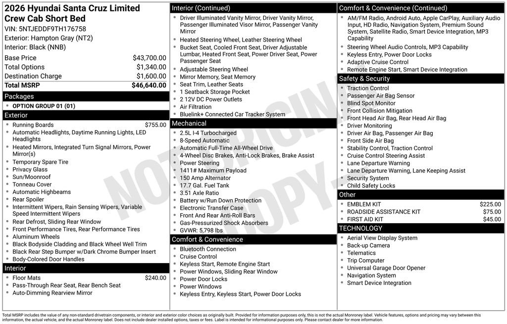 New 2026 Gray Hyundai Limited image 3