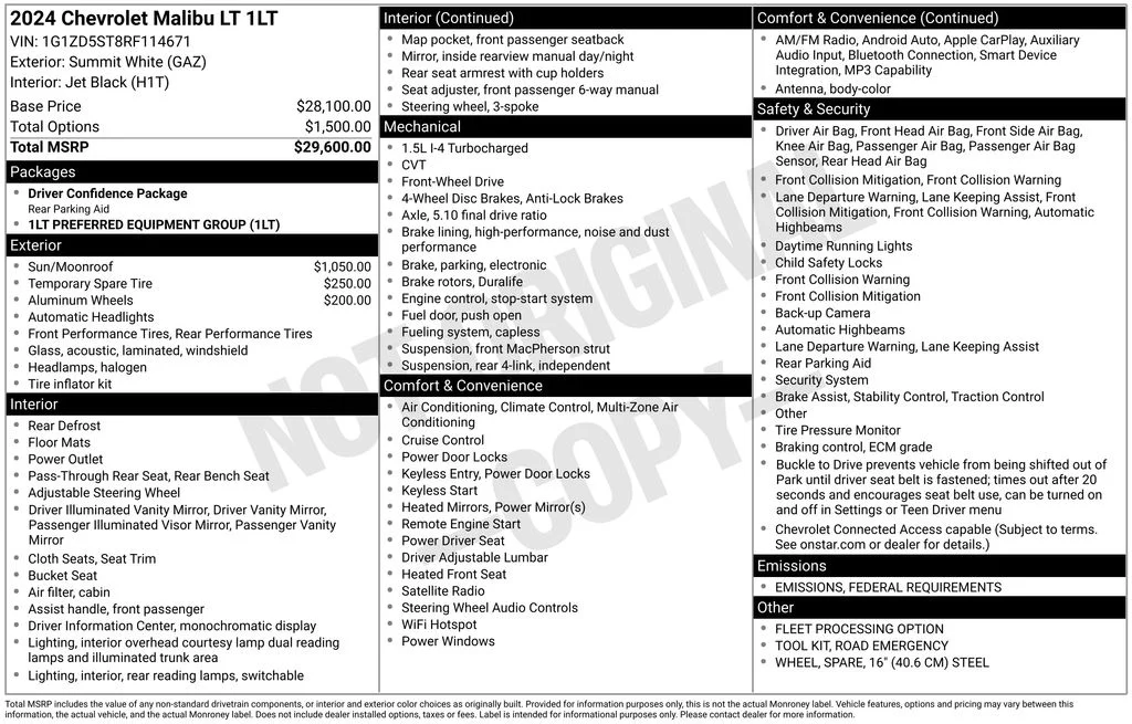 Used 2024 White Chevrolet LT image 17