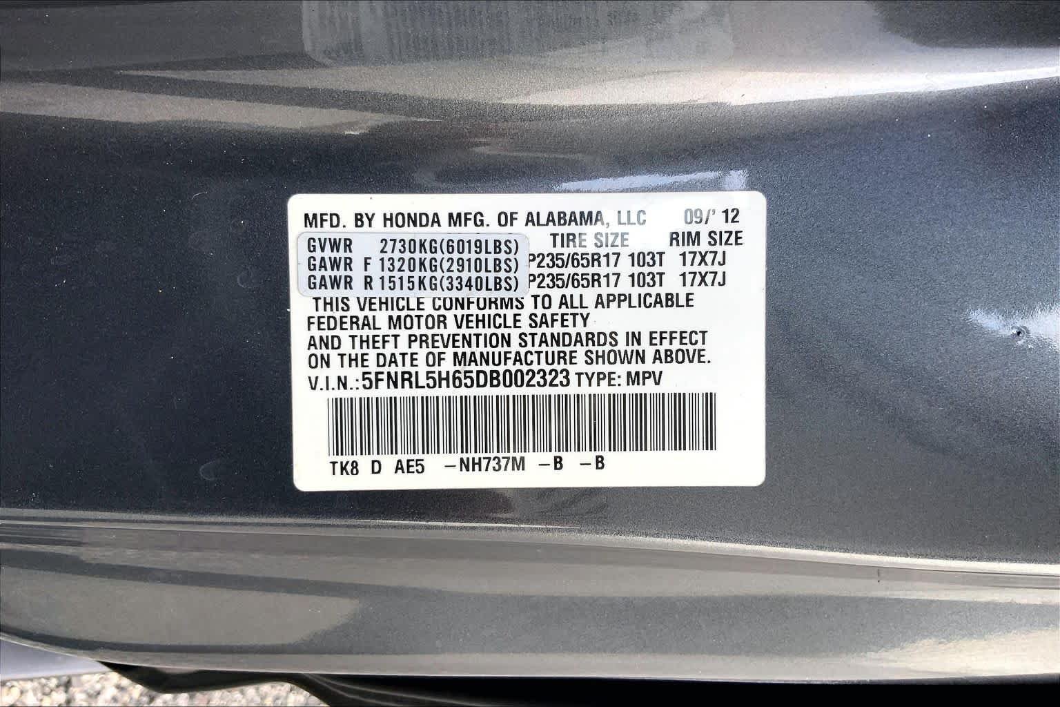 Used 2013 Polished Metal Metallic Honda EX-L image 36