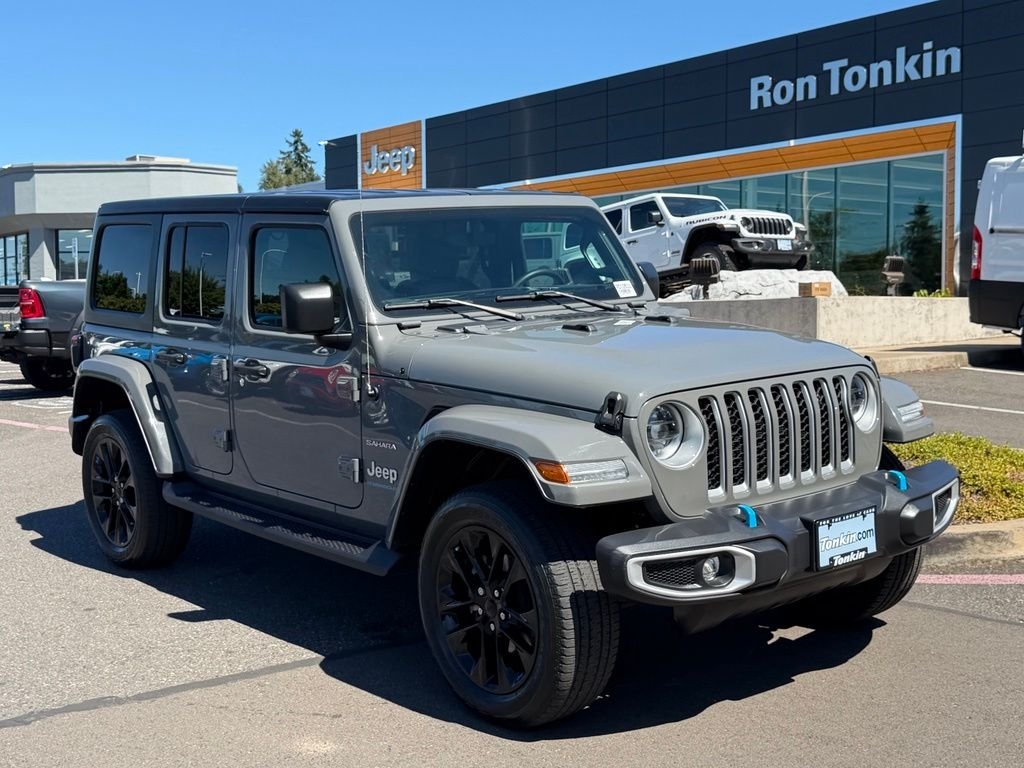 Used 2023 Gray Jeep Sahara 4xe image 2
