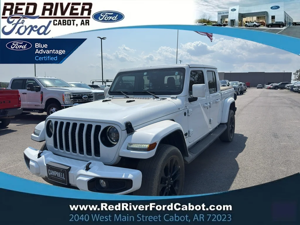 Used 2023 Bright White Clearcoat Jeep High Altitude image 1