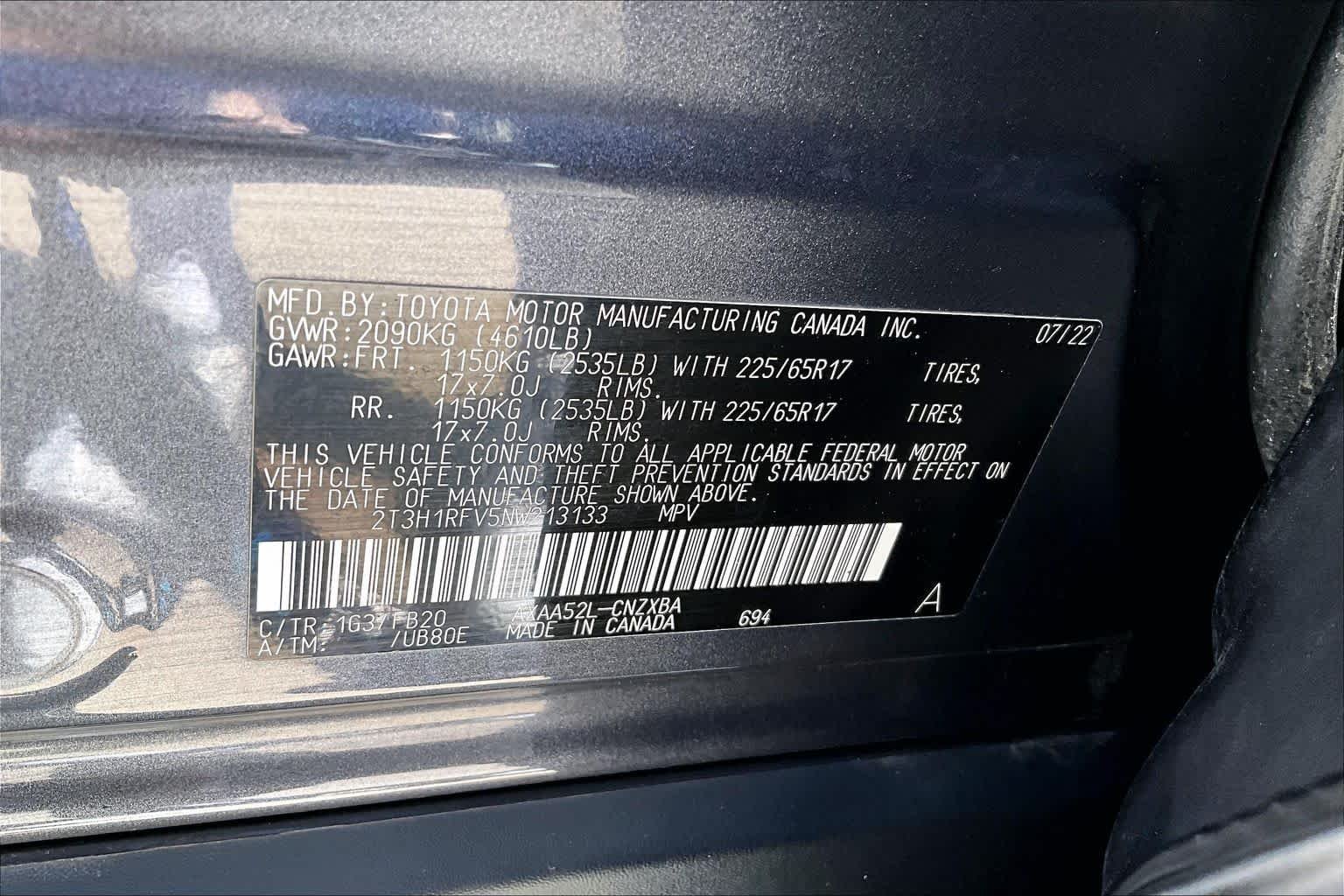 Used 2022 Magnetic Gray Metallic Toyota LE image 32
