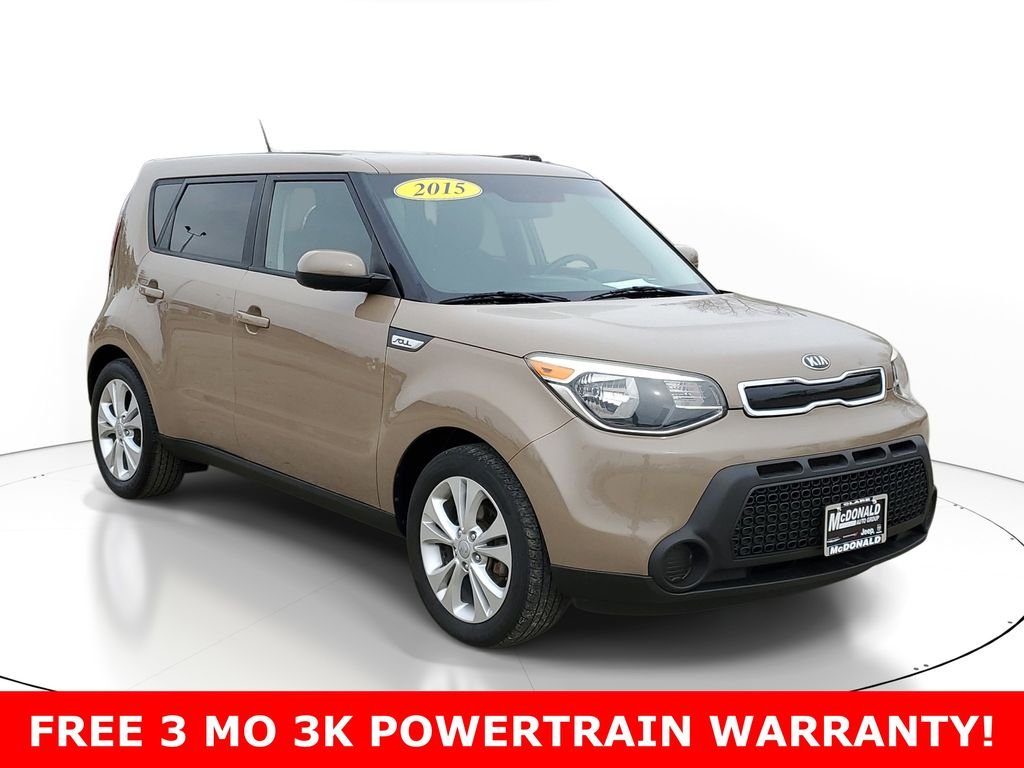 Used 2015 Kia Soul + with VIN KNDJP3A59F7149471 for sale in Clare, MI