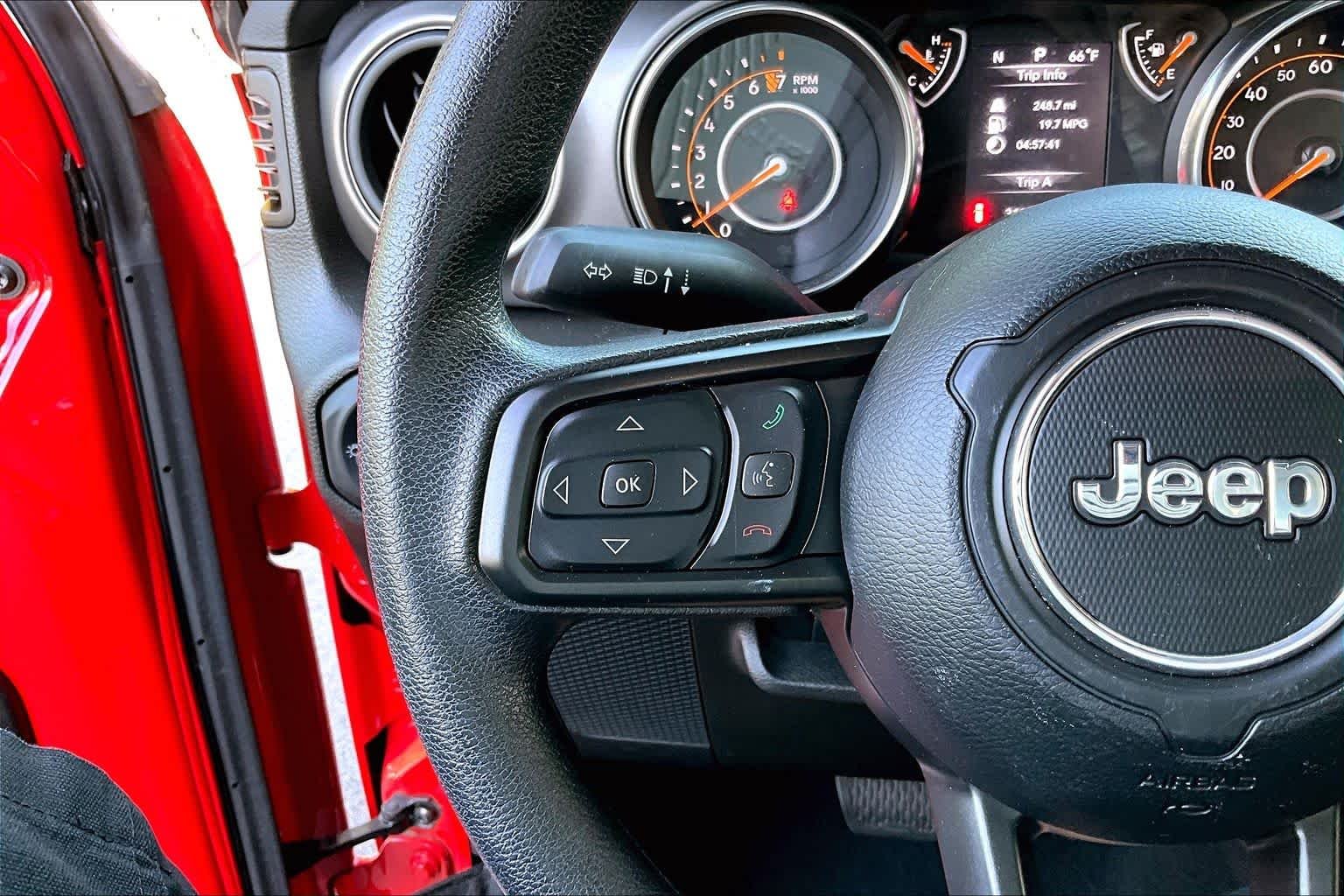 Used 2022 Firecracker Red Clearcoat Jeep Unlimited Willys Sport image 22