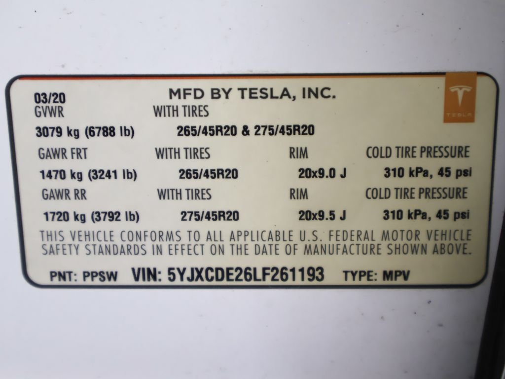 Used 2020 White Tesla Long Range image 52