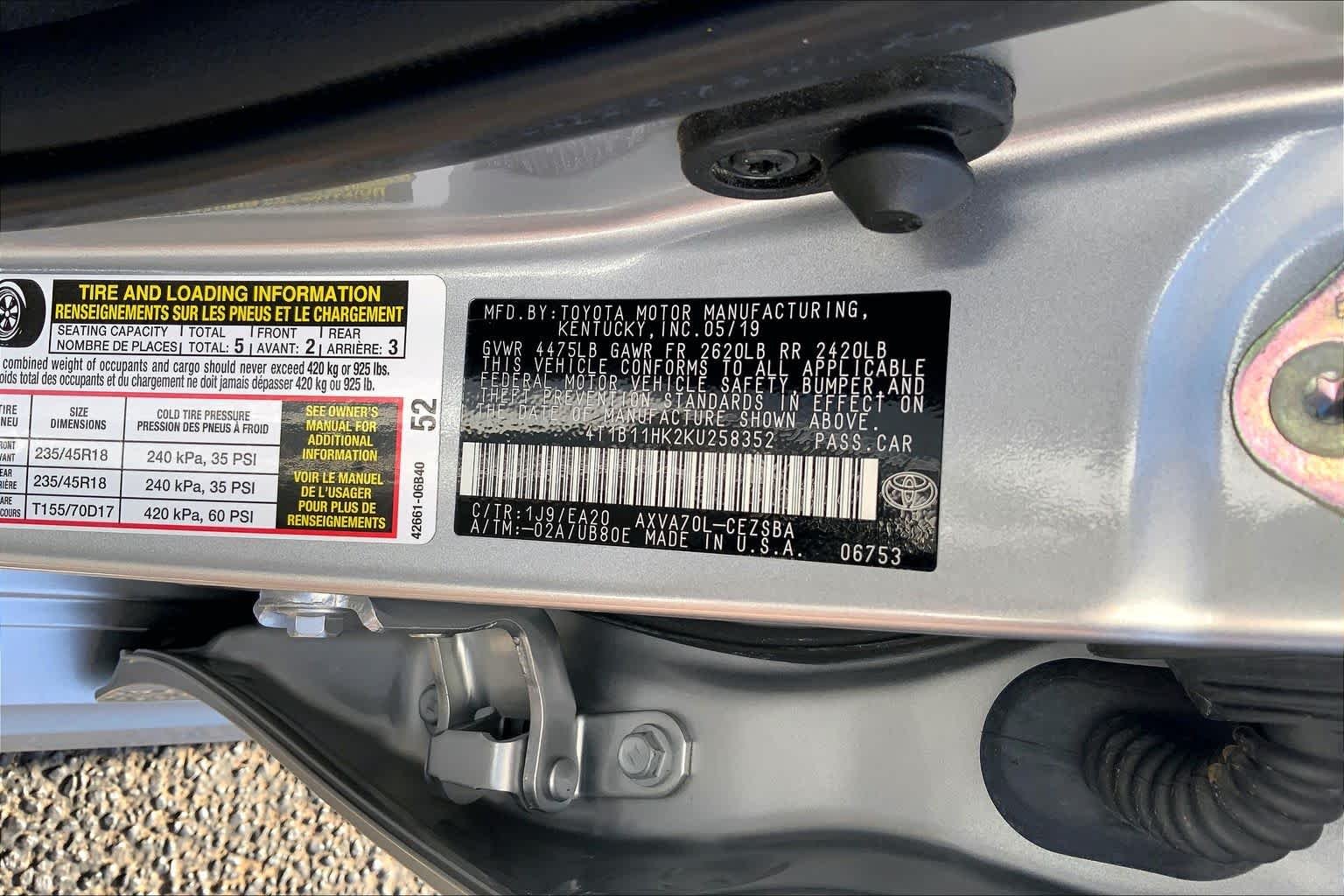 Used 2019 Celestial Silver Metallic Toyota SE image 37