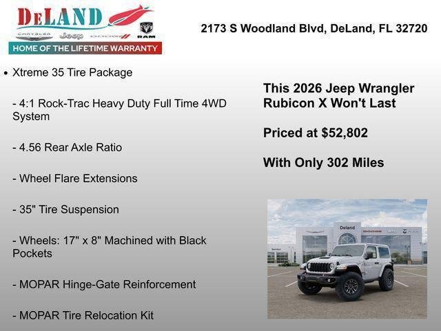 New 2026 Bright White Clear-Coat Exterior Paint Jeep Rubicon image 30