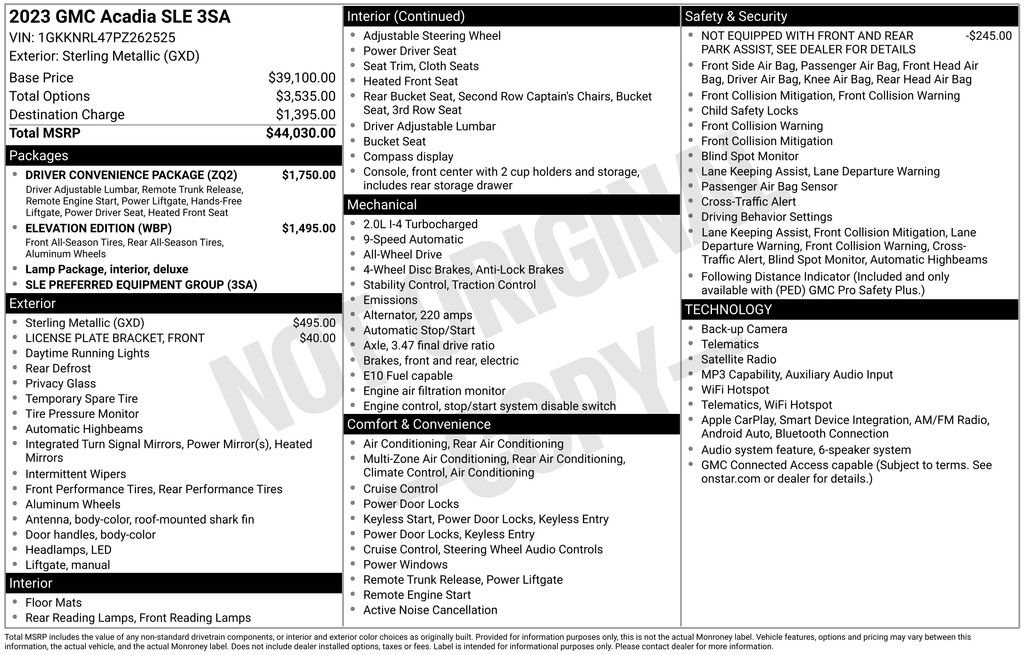 Used 2023 Silver GMC SLE image 34