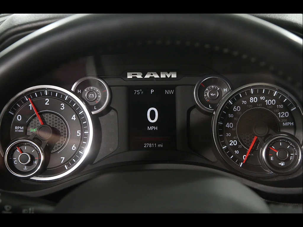 Used 2024 Diamond Black Crystal Pearl Coat Ram Big Horn image 8