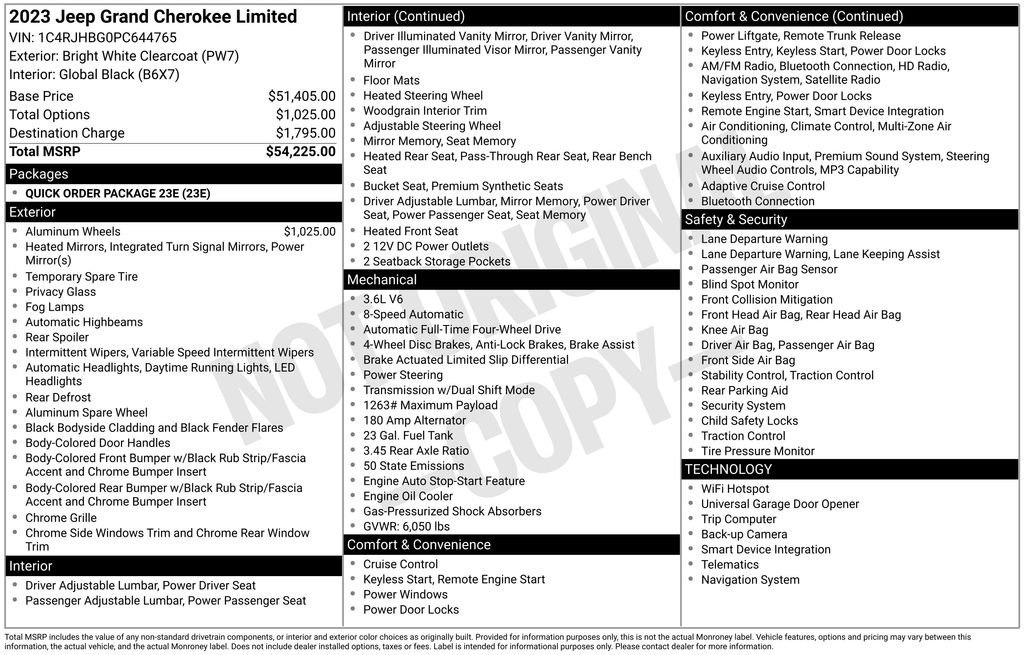 Certified Used 2023 White/off-white Jeep Limited image 6