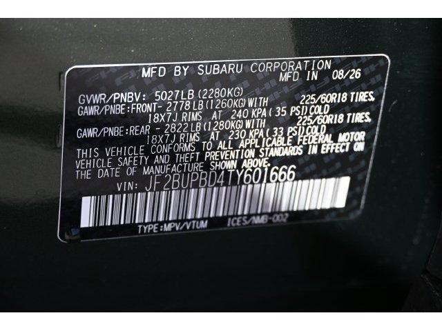 New 2026 Deep Emerald Green Pearl Subaru Premium image 55