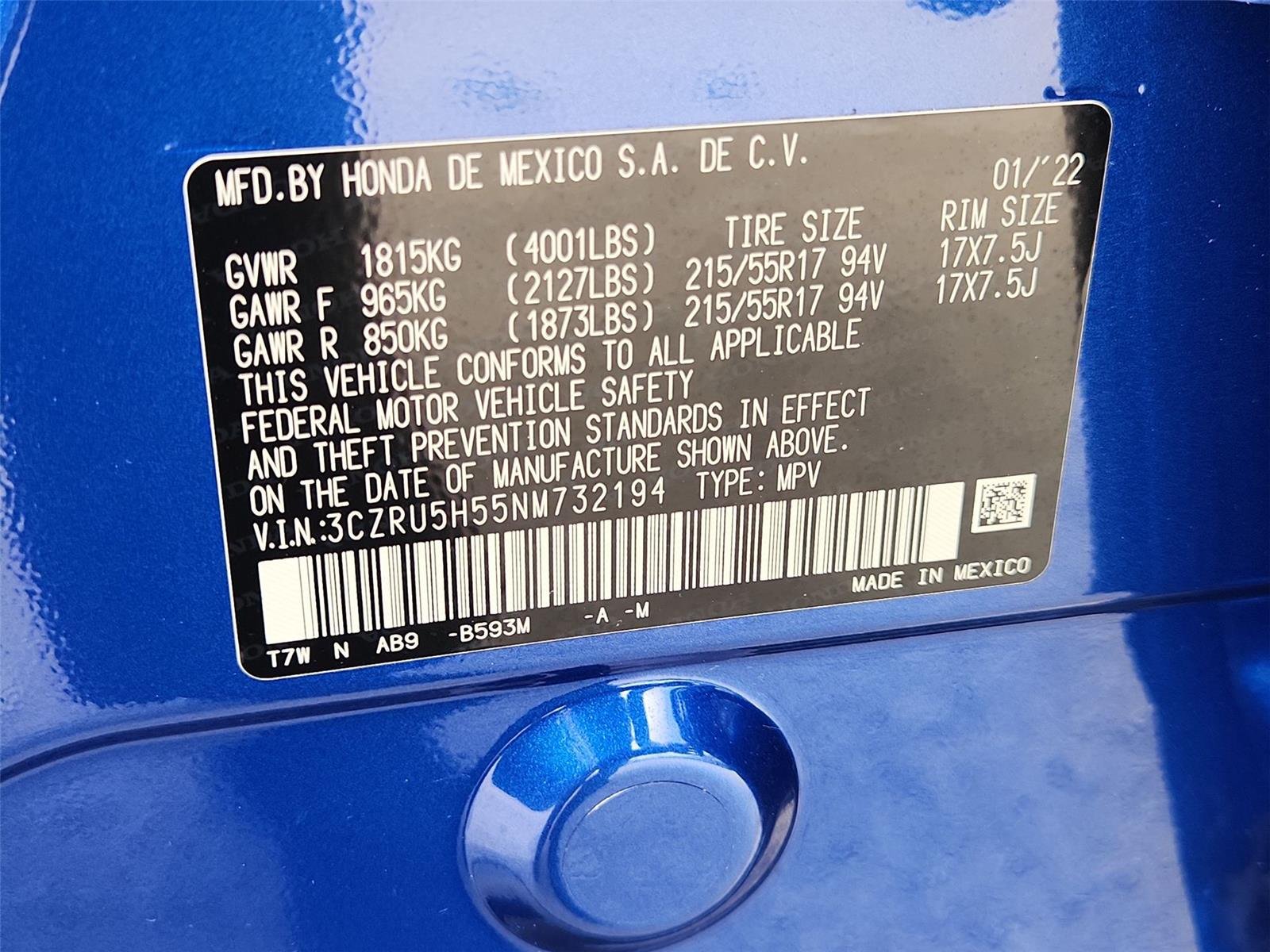 Used 2022 Blue Honda 2WD EX image 32
