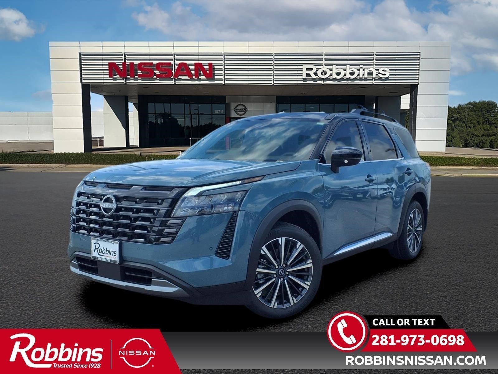2026 Nissan Pathfinder Platinum Green at Robbins Nissan