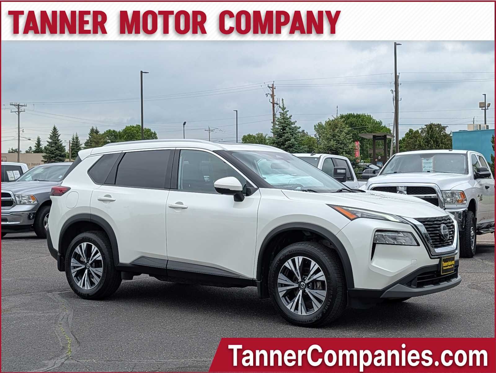Pearl White Tricoat 2021 Nissan Rogue SV AWD SUV / Crossover All-Wheel Drive
