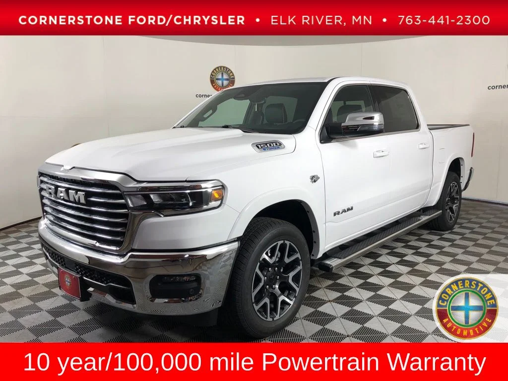 New 2026 Bright White Clear-Coat Exterior Paint RAM Laramie image 1