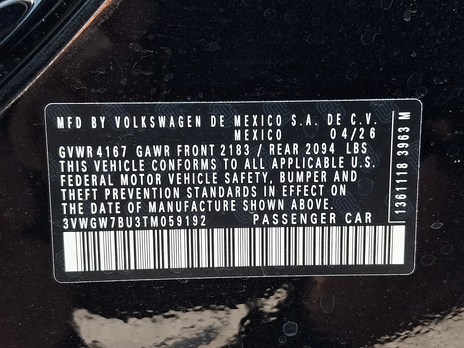 New 2026 Deep Black Pearl - 2T2T Volkswagen SEL image 11