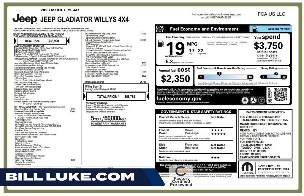 Used 2023 Gray Jeep Willys image 1