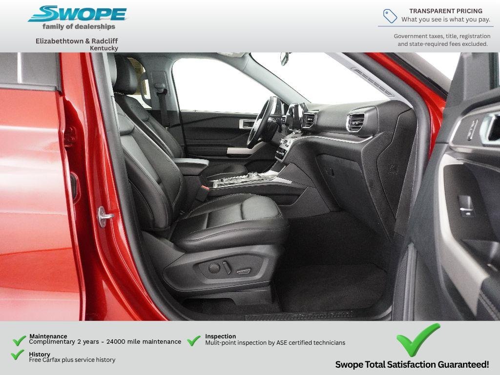 Used 2021 Rapid Red Metallic Tinted Clearcoat Ford XLT image 9