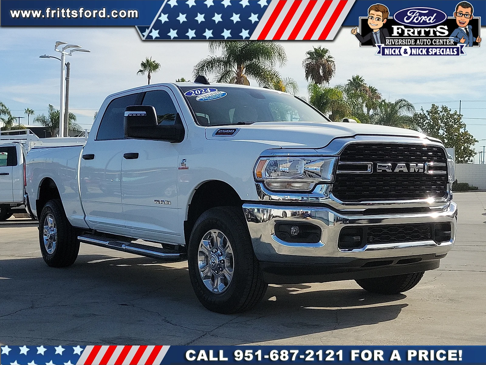 Certified Used 2024 Bright White Clearcoat Ram Big Horn Crew Cab 4x4 6'4