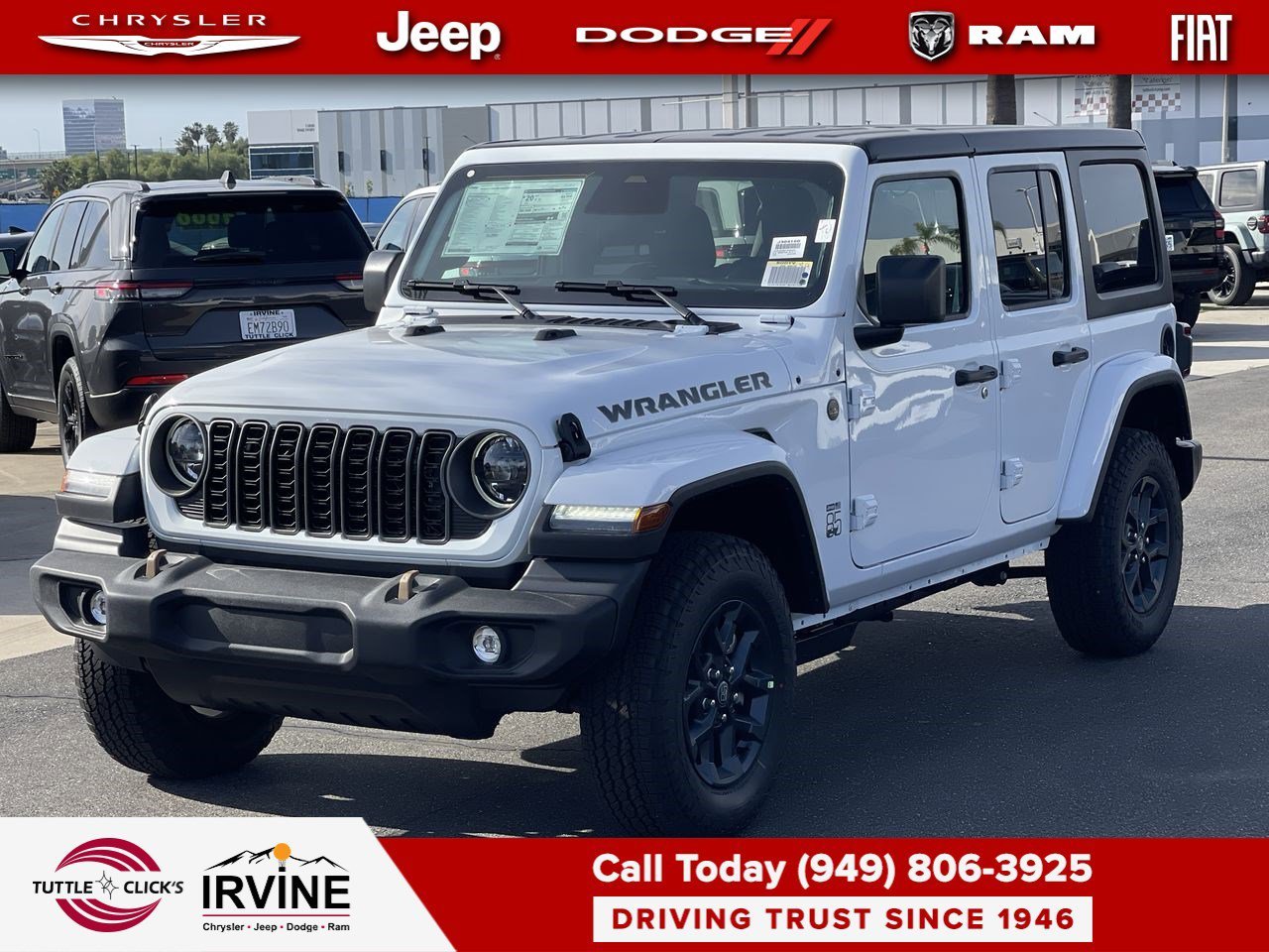 New 2026 Bright White Clear-Coat Exterior Paint Jeep 85th Anniversary image 3