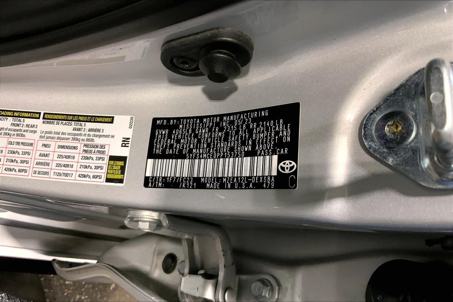 Used 2023 Classic Silver Metallic Toyota SE image 37