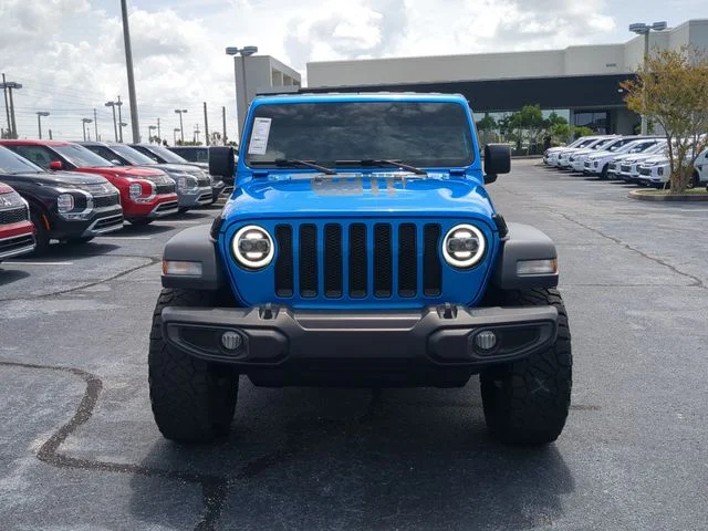 Certified Used 2021 Blue Jeep Unlimited Sport Altitude image 3