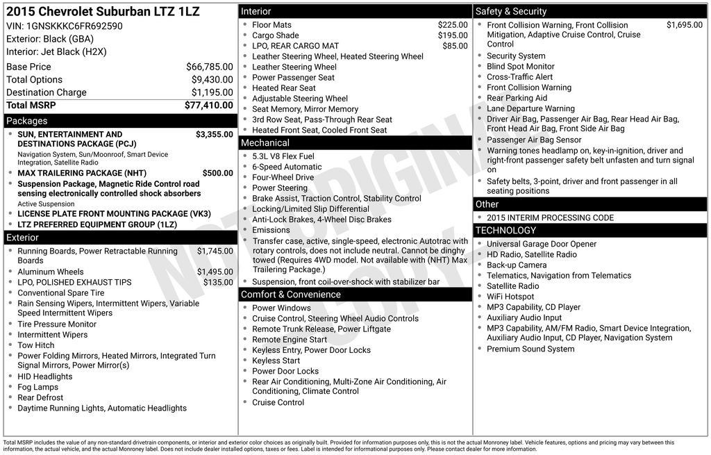 Used 2015 Black Chevrolet LTZ image 6